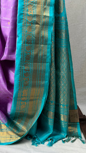 Lavender Gadwal Silk Saree - SRLGSS558