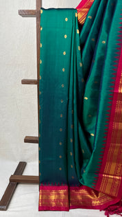 Green Gadwal Silk Saree - SRGGSS547