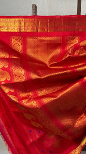 Sky Blue Gadwal Silk Saree - SRSBGSS567