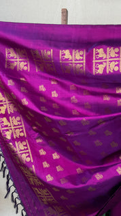 Two Tone Green Gadwal Silk Saree - SRTTGGSS566