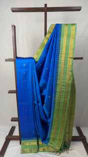 Blue Gadwal Silk Saree - SRBGSS545