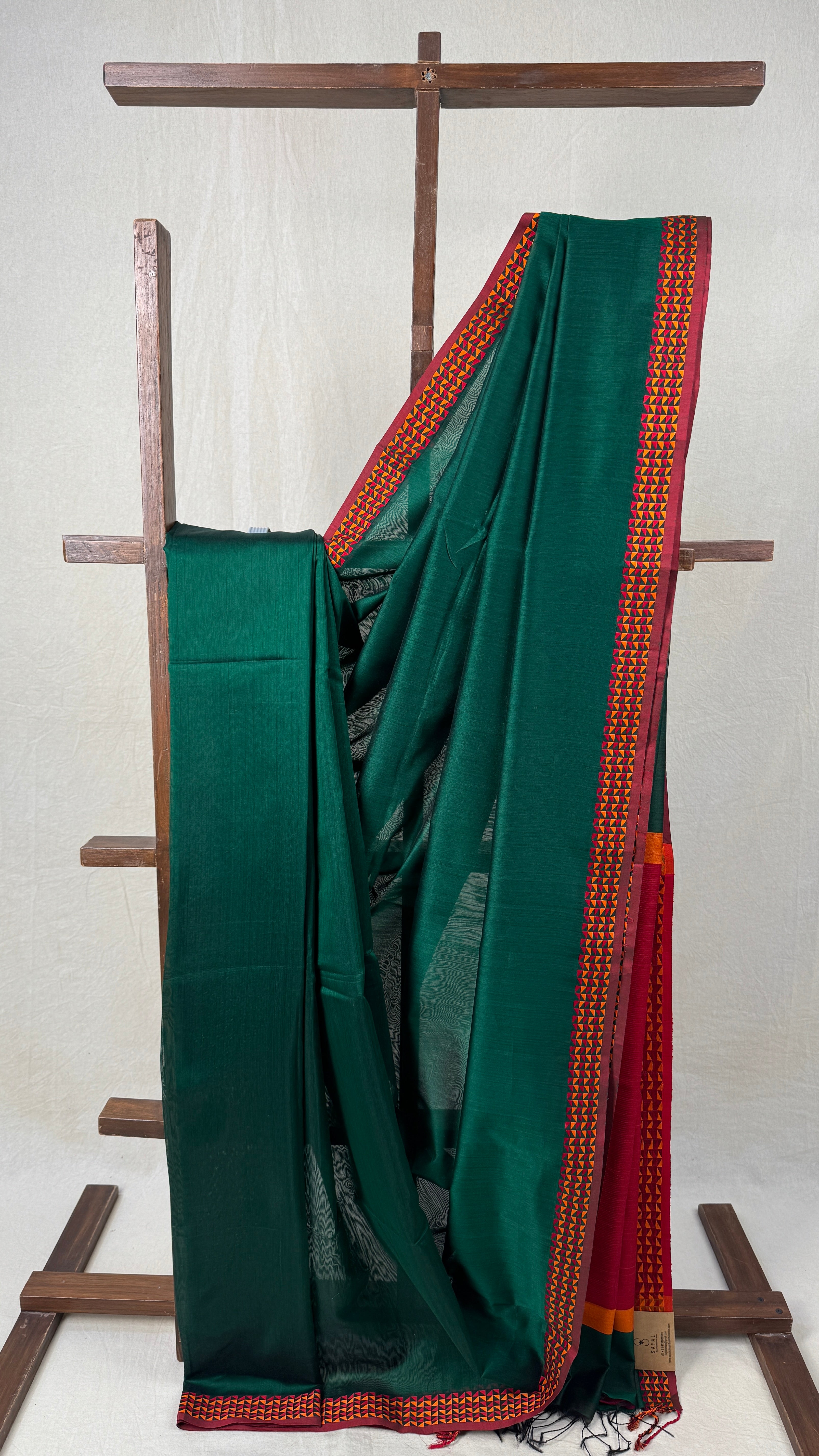 Green Maheshwari Saree - SRGMS775