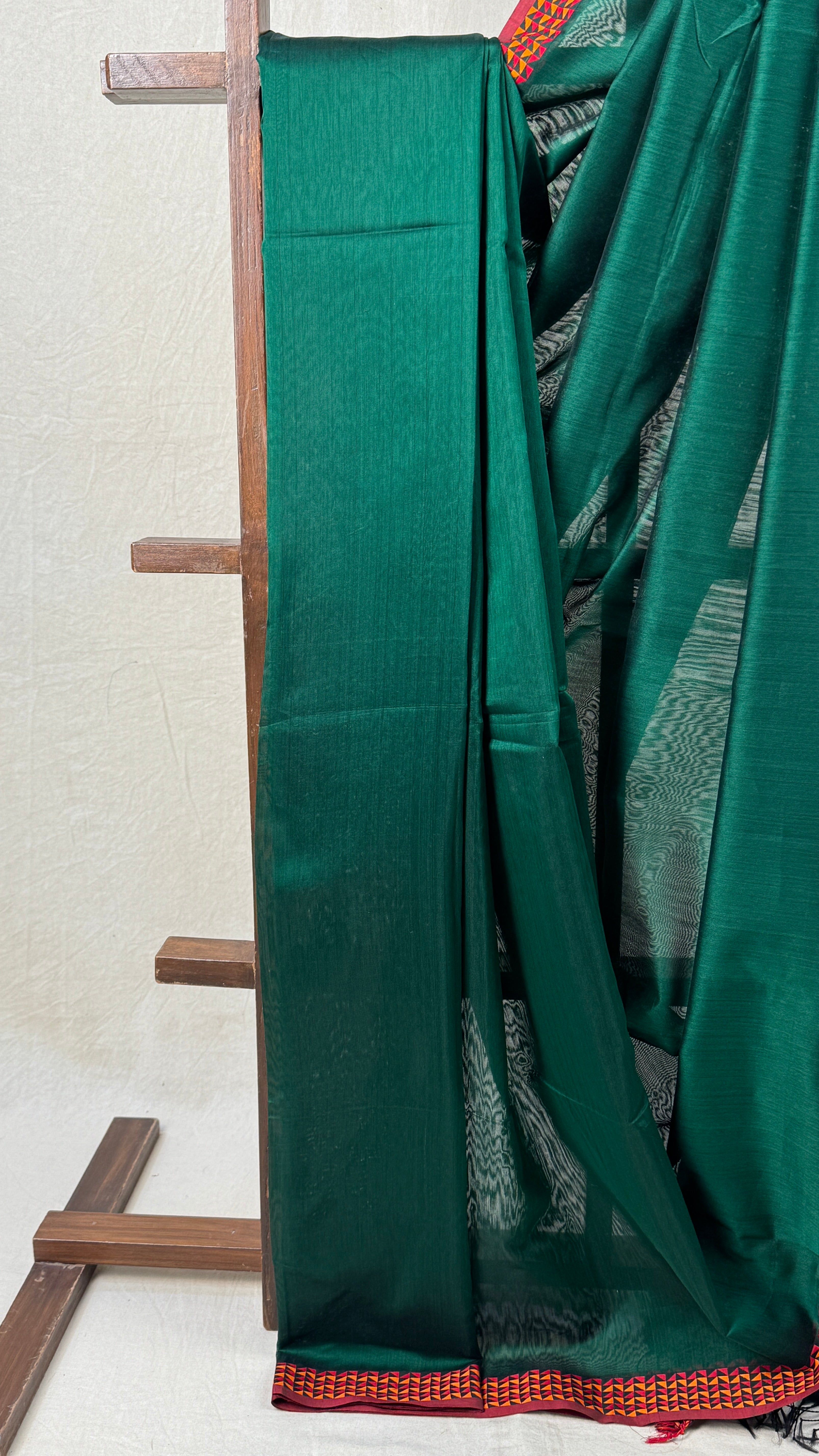 Green Maheshwari Saree - SRGMS775