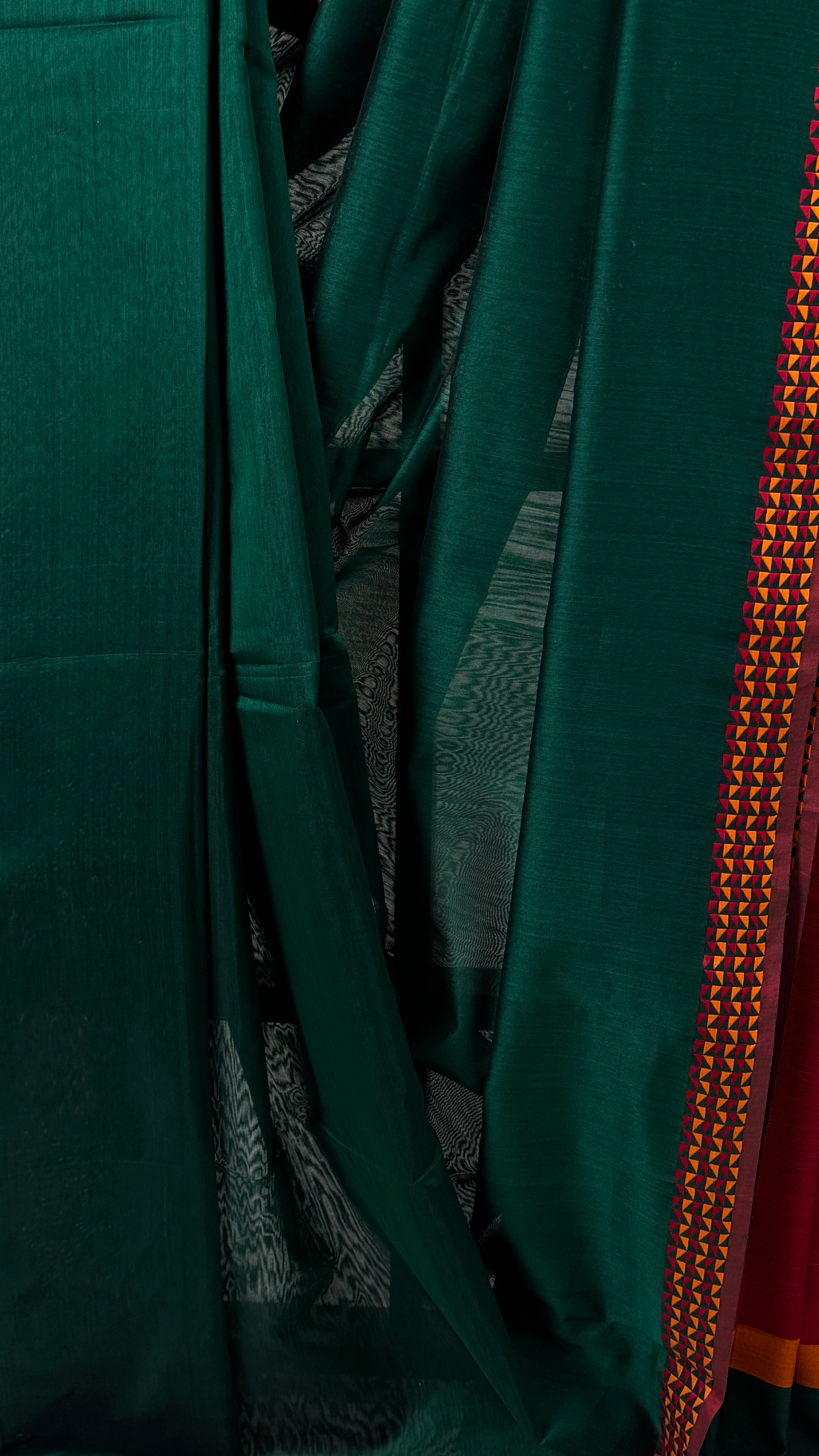 Green Maheshwari Saree - SRGMS775