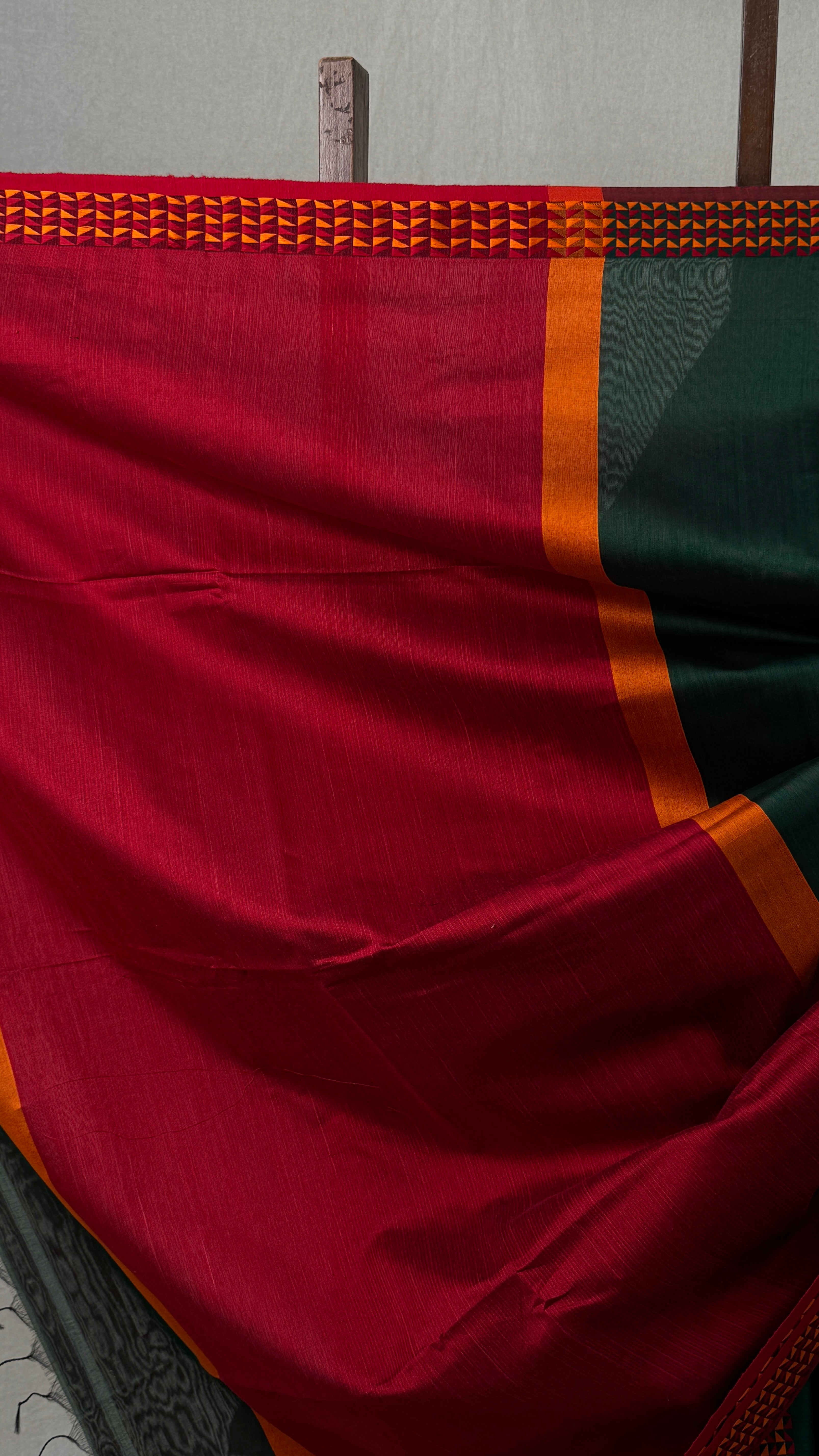 Green Maheshwari Saree - SRGMS775