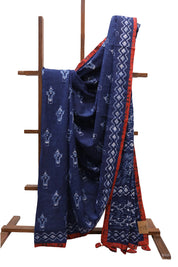 Indigo HBP Cotton Saree - SRICS172