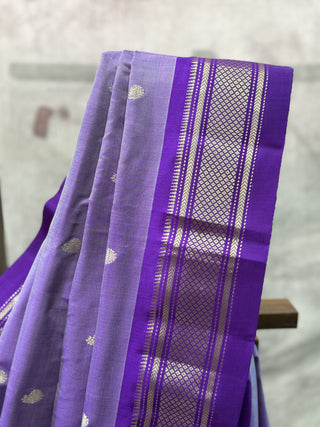 Lavender Silk Paithani Saree-SRLSPS199