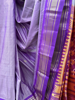 Lavender Silk Paithani Saree-SRLSPS199