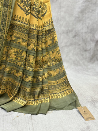 Mustard HBP Modal Silk Saree-SRMMSS198