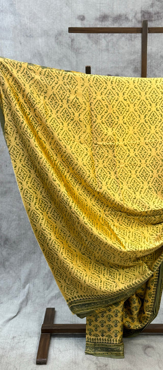 Mustard HBP Modal Silk Saree-SRMMSS198