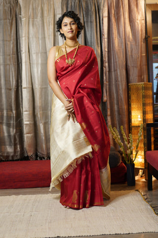 Red Kanjeevaram Silk Saree-SRKSS488