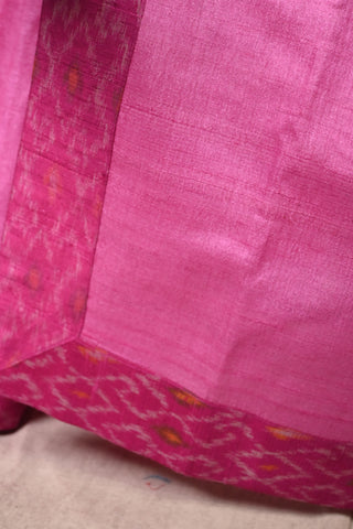 Pink Tussar Silk Patchwork Saree- SRPTSPS2