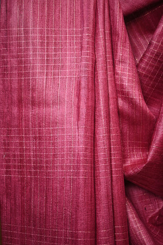 Rani Pink Ghicha Tussar Silk Saree-SRRPGTSS239