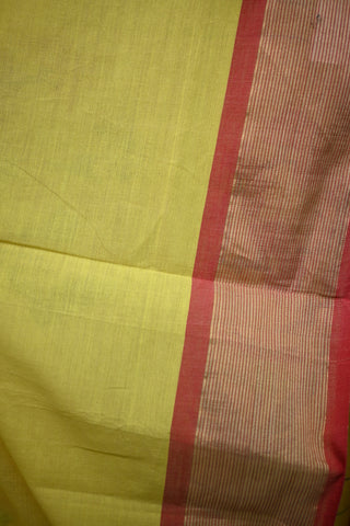 Yellow Cotton Paithani Saree-SRYCPS32