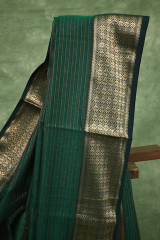 Green Maheshwari Tissue Silk Saree-SRGMTSS70