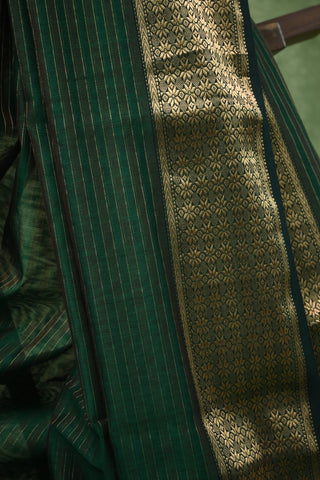 Green Maheshwari Tissue Silk Saree-SRGMTSS70
