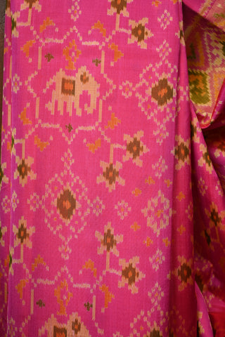 Pink Rajkot Patola Silk Saree-SRLPRPSS25