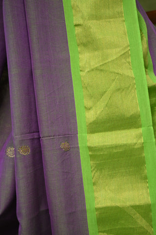 Two Tone Purple Cotton Paithani Saree - SRTTPCPS41