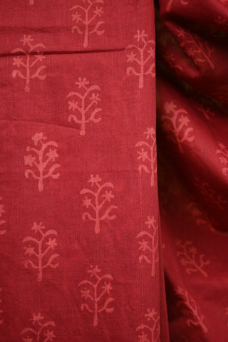 Red HBP Cotton Silk Chanderi Saree-SRRCSCS145