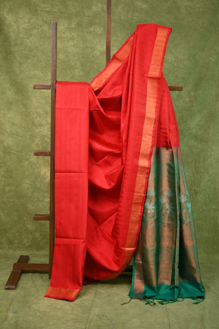 Red Soft Silk Saree - SRRSSS18