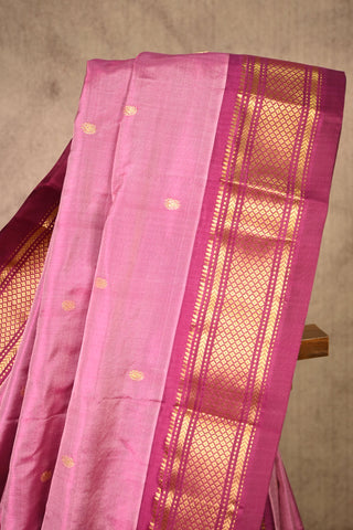 Mauve Pink Silk Paithani Saree - SRLSPS19