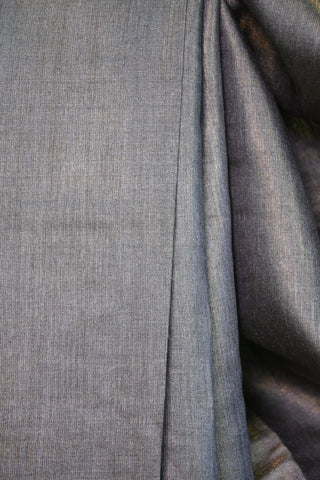 Bluish Grey Sequin Tussar Silk Saree - SRBGSTSS15