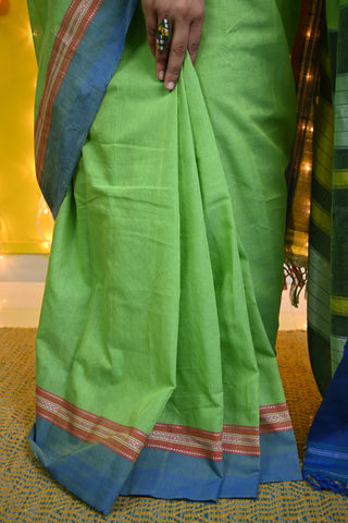 Light Green Cotton Ilkal Saree- SRLGCIS43