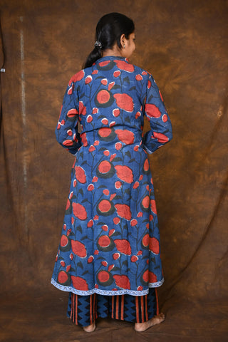 Indigo HBP Cotton 3 piece Dress Suit (Co-Ord Set)