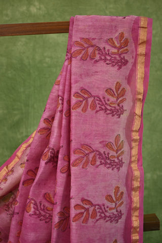 Pink Vanaspati HBP Cotton Silk Chanderi Saree-SRPCSCS180