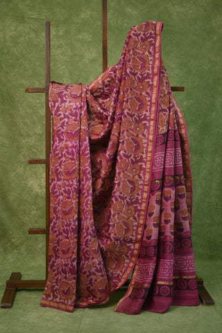 Pink Vanaspati HBP Cotton Silk Chanderi Saree-SRPCSCS176
