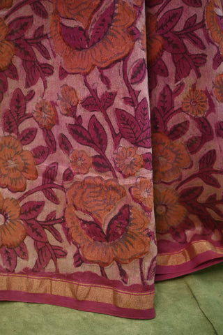 Pink Vanaspati HBP Cotton Silk Chanderi Saree-SRPCSCS176