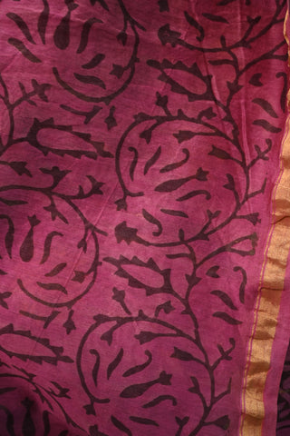 Pink Vanaspati HBP Cotton Silk Chanderi Saree-SRPCSCS178