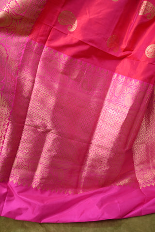 Rani Pink Banarasi Silk Saree-SRRPBSS94