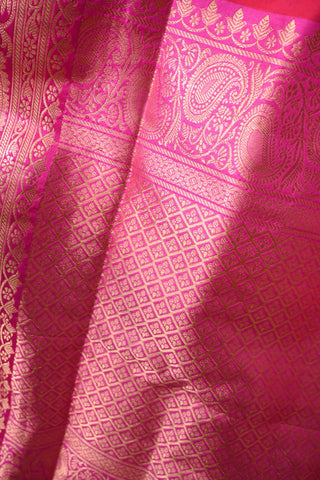 Rani Pink Banarasi Silk Saree-SRRPBSS94