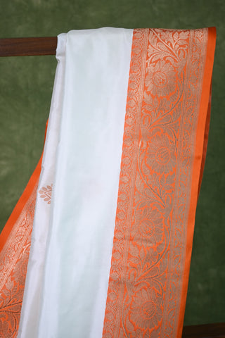 White Banarasi Silk Saree-SRWBSS101