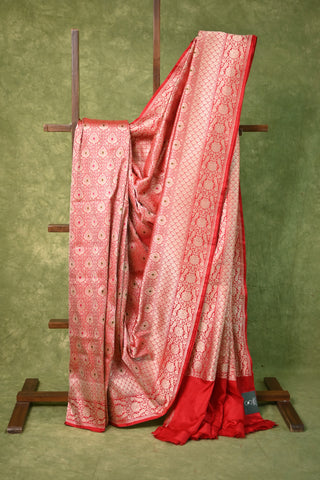 Red Katan Banarasi Silk Saree - SRRKBSS83