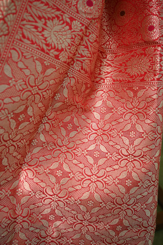 Red Katan Banarasi Silk Saree - SRRKBSS83