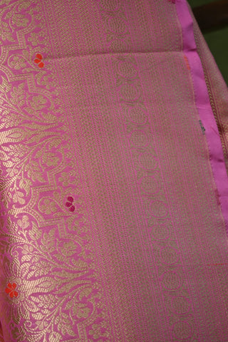 Pink Banarasi Silk Saree-SRPBSS90