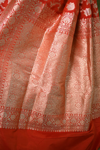 Orange Katan Banarasi Silk Saree - SRRKBSS84