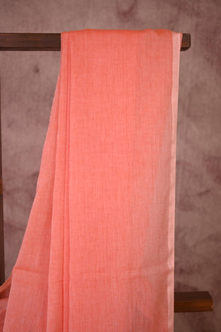 Peach Mulmul Cotton Saree-SRPMCS32EX