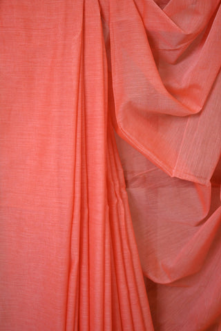 Peach Mulmul Cotton Saree-SRPMCS32EX