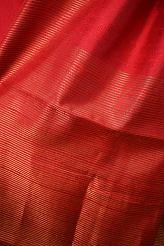 Red Raw Silk Saree - SRRRSS83