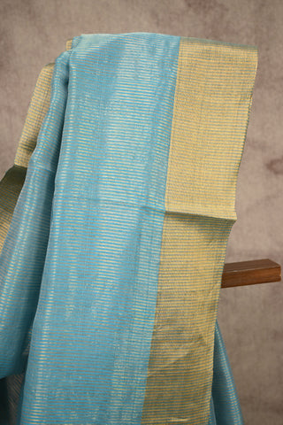 Sky Blue Chanderi Silk Saree