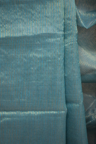 Sky Blue Chanderi Silk Saree