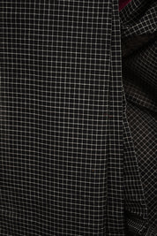 Big Checks Black Cotton Patteda Anchu With Border-SRBCPAS13