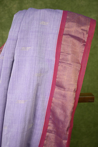 Lavender Cotton Paithani Saree - SRLCPS9