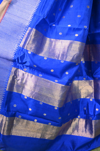 Royal Blue Chanderi Silk Saree-SRRBCSS41