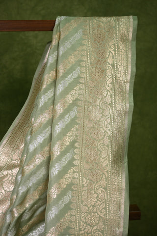 Pastel Green Banarasi Silk Saree-SRSPGBSS27