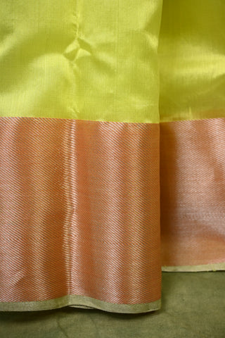 Yellow Chanderi Silk Saree-SRYCSS32