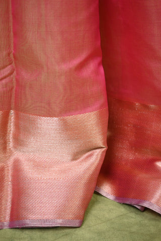 Two Tone Pink Chanderi Silk Saree-SRTTPCSS31